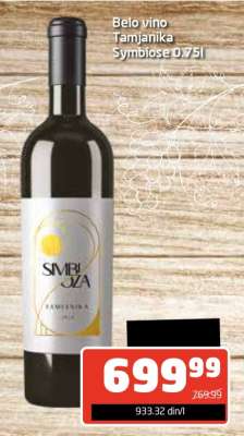 Belo vino Tamjanika Symbiose 0.75l
