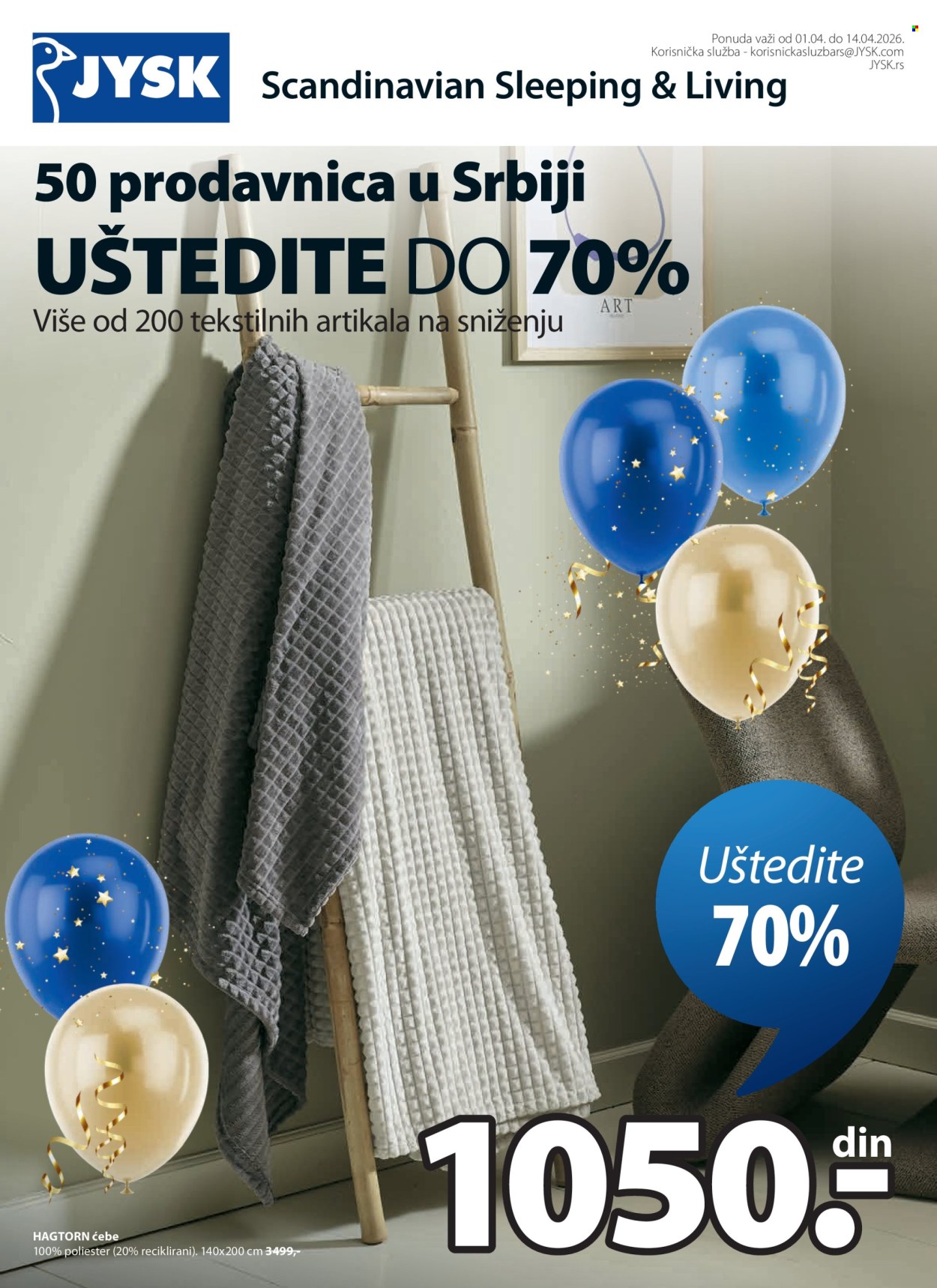 JYSK katalog - 01.04.2026 - 14.04.2026. Stranica 2