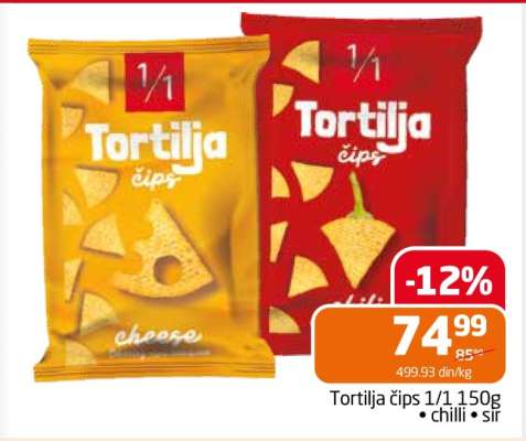Tortilja čips 1/1 150g
