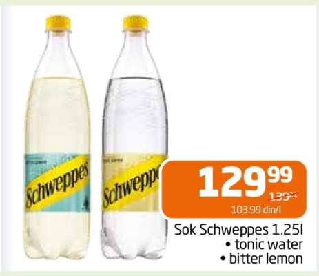 Sok Schweppes 1.25l