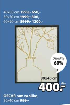 OSCAR RAM ZA SLIKE 30x40 cm