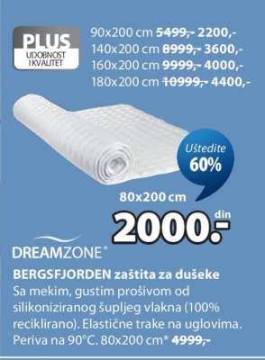 DREAMZONE BERGSFJORDEN zaštita za dušeke