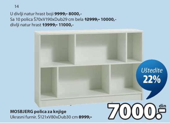 MOSBJERG POLICA ZA KNJIGE