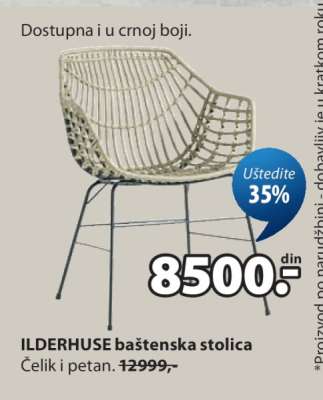 ILDERHUSE baštenska stolica