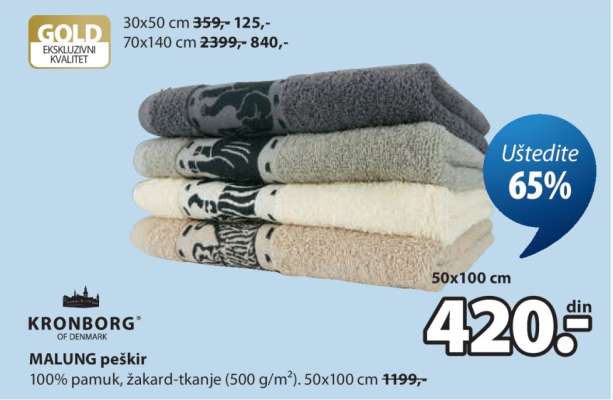 KRONBORG MALUNG PEŠKIR