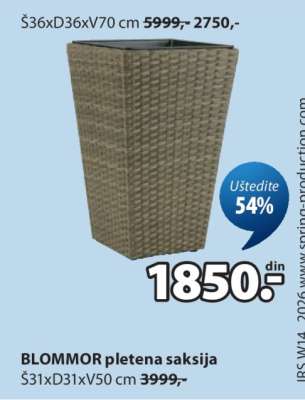BLOMMOR PLETENA SAKSIJA