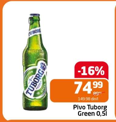 Pivo Tuborg Green 0,5l