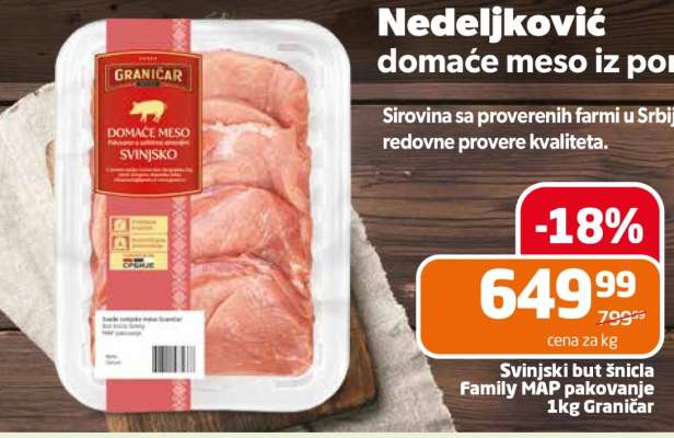 Svinjski but šnicla Family MAP pakovanje 1kg Graničar