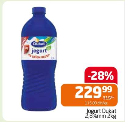 Jogurt Dukat 2,8%mm, 2kg
