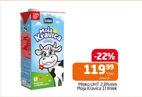 Mleko UHT 2,8%mm Moja Kravica 1l Imlek