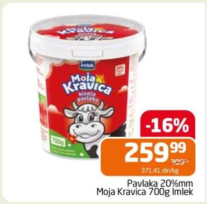 Pavlaka 20%mm Moja Kravica 700g Imlek