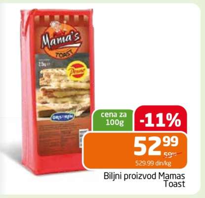 Biljni proizvod Mamas Toast