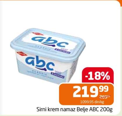 Sirni krem namaz Belje ABC 200g