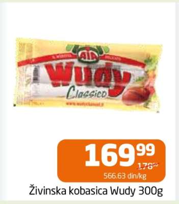 Živinska kobasica Wudy 300g