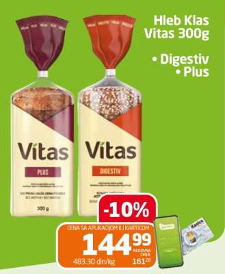 Hleb Klas Vitas 300g
