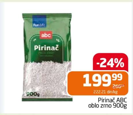 Pirinač ABC oblo zrno 900g
