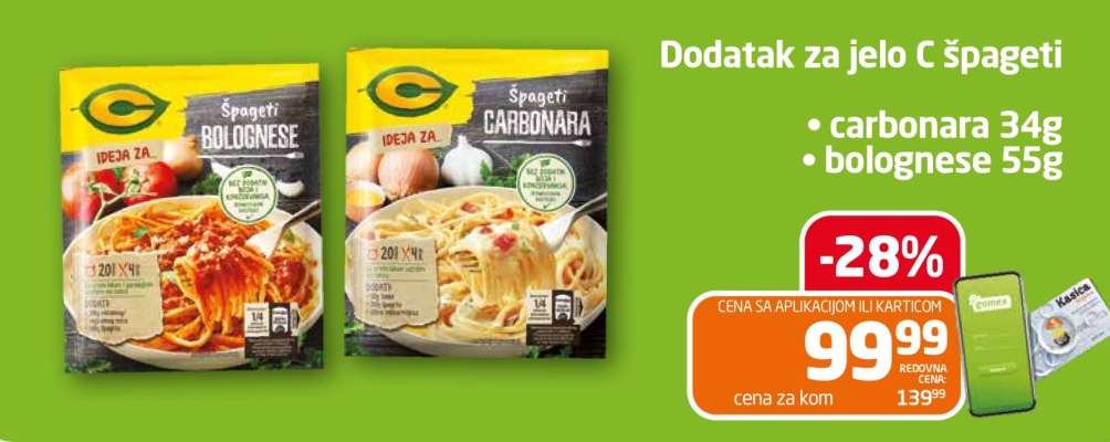 Dodatak za jelo C Špageti