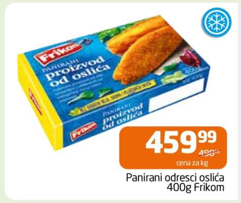 Panirani odresci oslića 400g Frikom