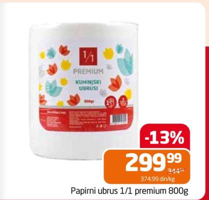 Papirni ubrus 1/1 premium 800g