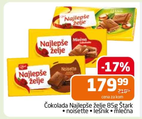 Čokolada Najlepše želje 85g Štark