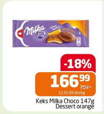 Keks Milka Choco 147g Dessert orange