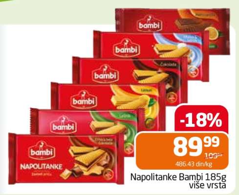 Napolitanke Bambi 185g