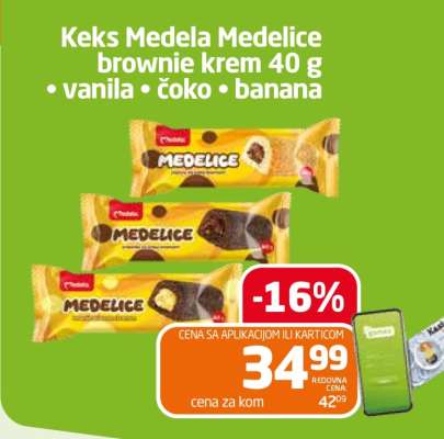 Keks Medela Medelice brownie krem 40 g