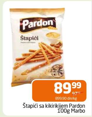 Štapići sa kikirikijem Pardon 100g Marbo