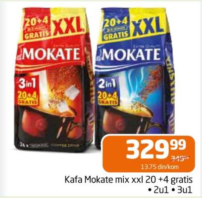 Kafa Mokate mix XXL 20 +4 gratis