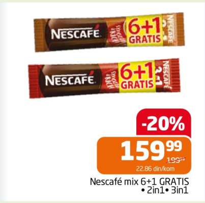 Nescafé mix 6+1 GRATIS
