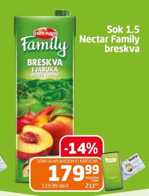 Sok 1,5 Nectar Family breskva