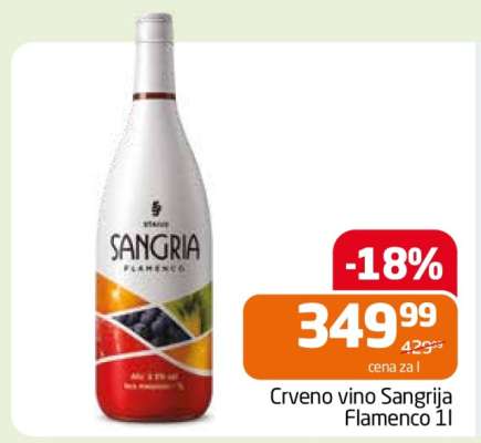 Crveno vino Sangrija Flamenco 1l