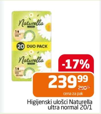 Higijenski ulošci Naturella ultra normal 20/1