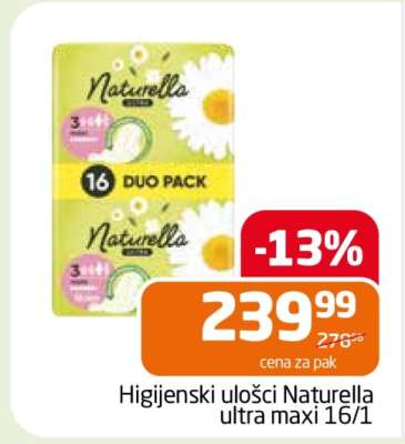 Higijenski ulošci Naturella ultra maxi 16/1