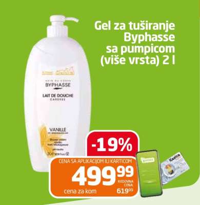 Gel za tuširanje Byphasse sa pumpicom (više vrsta) 2 l