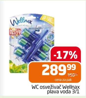 WC osvěživač Wellnax plava voda 3/1