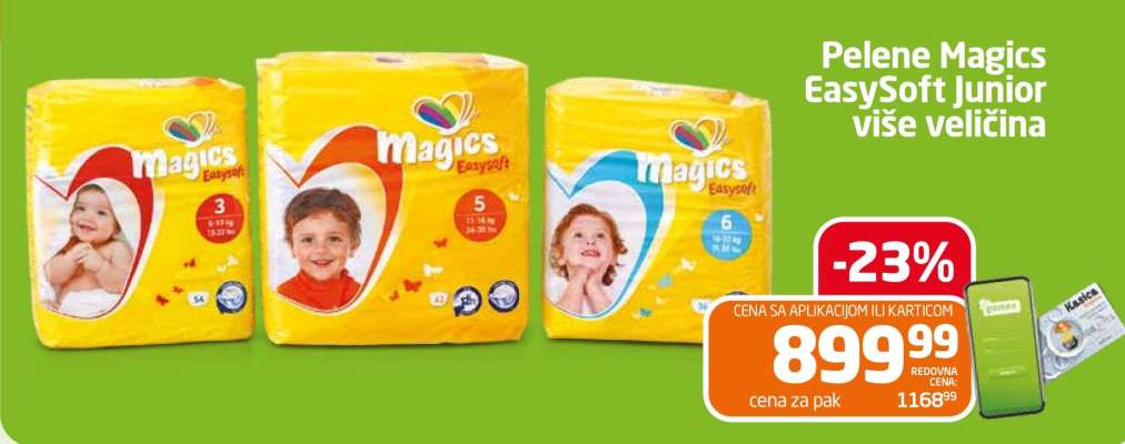 Pelene Magics EasySoft Junior više veličina