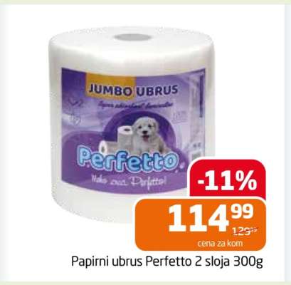 Papirni ubrus Perfetto 2 sloja 300g