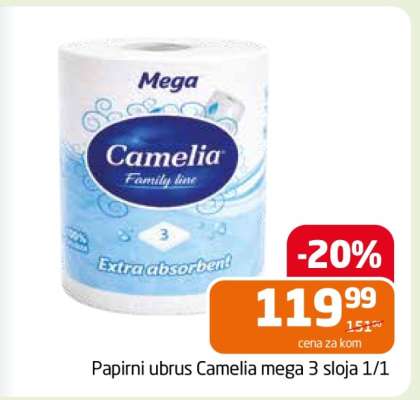 Papirni ubrus Camelia mega 3 sloja 1/1