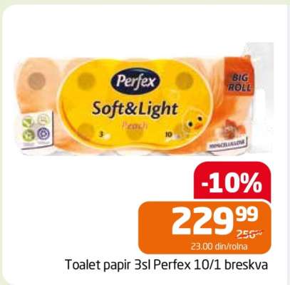 Toalet papir 3sl Perfex 10/1 breskva