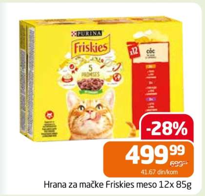 Hrana za mačke Friskies meso 12x85g