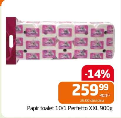Papir toalet 10/1 Perfetto XXL 900g