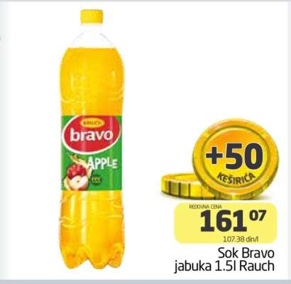 Sok Bravo jabuka 1.5l Rauch