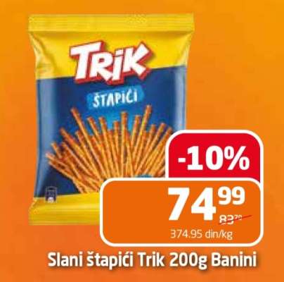 Slani štapići Trik 200g Banini