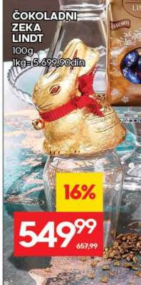 Čokoladni zeka Lindt