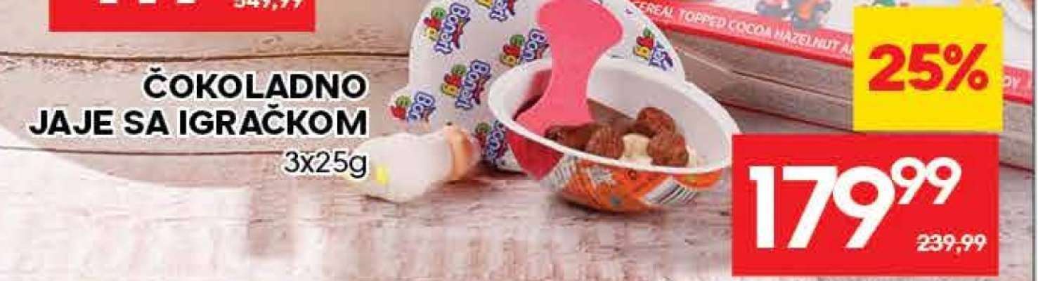 ČOKOLADNO JAJE SA IGRAČKOM