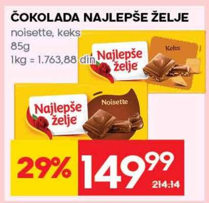 ČOKOLADA NAJLEPŠE ŽELJE