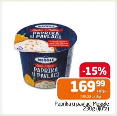 Paprika u pavlaci Meggle 230g (ljuta)