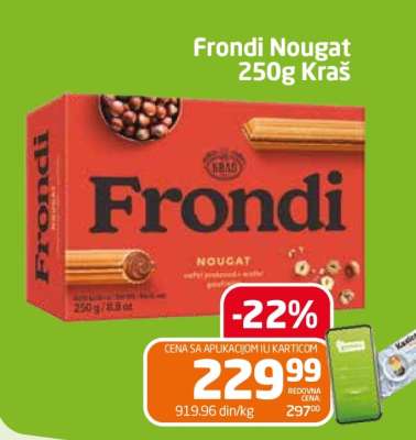 Frondi Nougat 250g Kraš