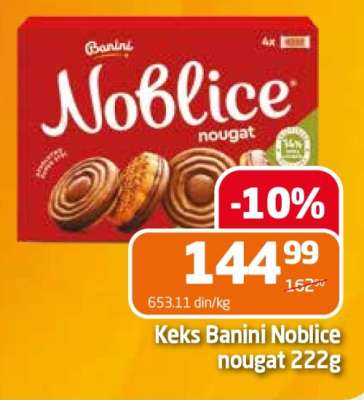 Keks Banini Noblice nougat 222g